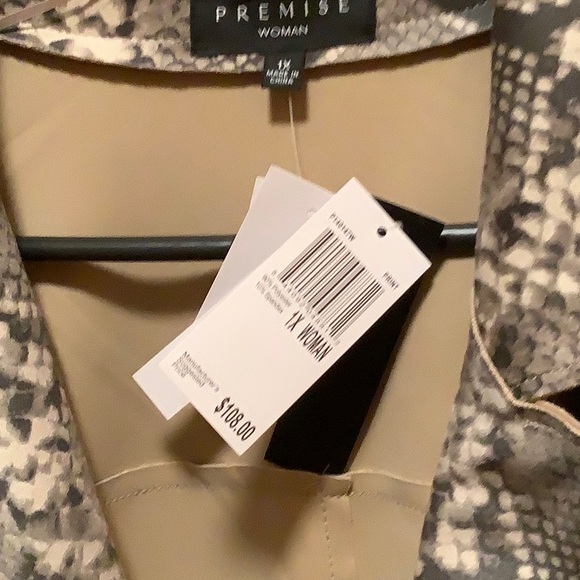 Premise Woman faux suede reptile print jacket - Picture 4 of 5